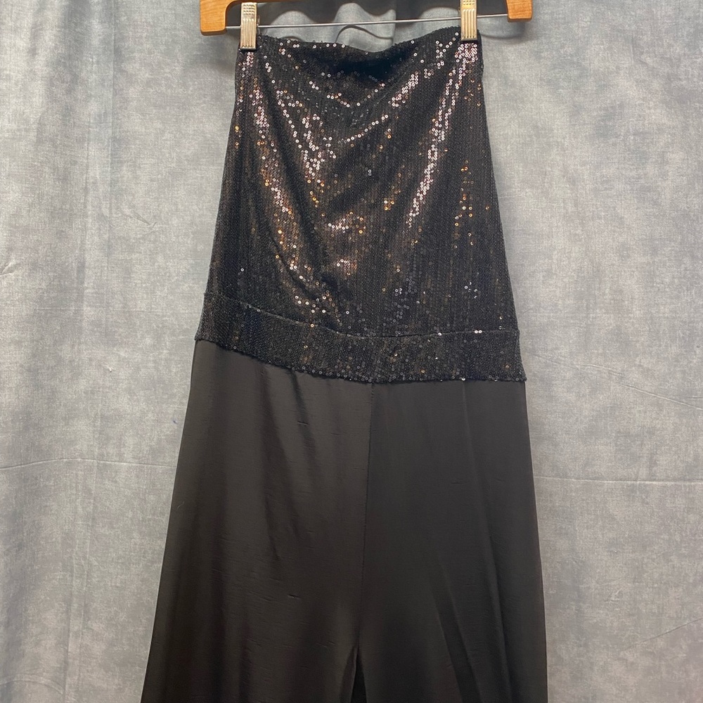 Sugar & Spice Black sequined sleeveless jumpsuit